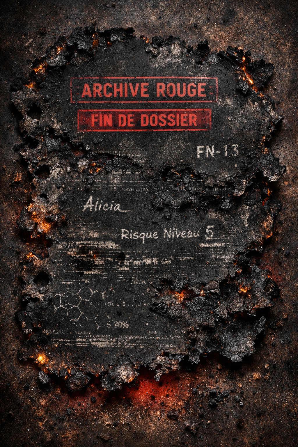Page scientifique brûlée